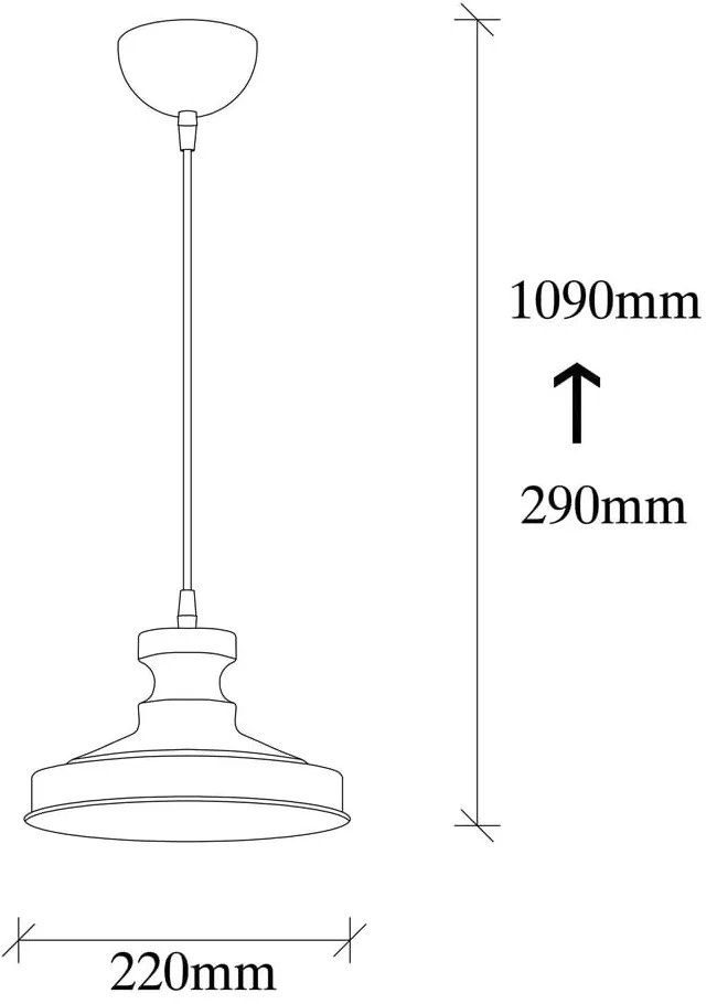 Lampa wisząca w kolorze złota z metalowym kloszem ø 22 cm Berceste – Opviq lights