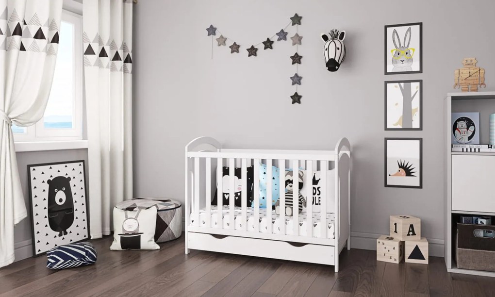 Łóżeczko Adaś2 120/60 z szufladą