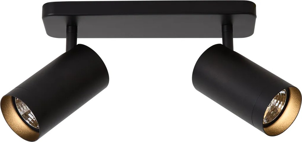 Nowoczesna lampa sufitowa czarna 2-punktowa GU10 70mm - Jeana Luxe