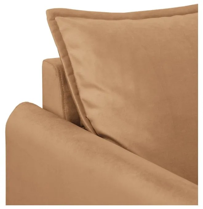 Brązowa aksamitna sofa 138 cm Juli – Ropez
