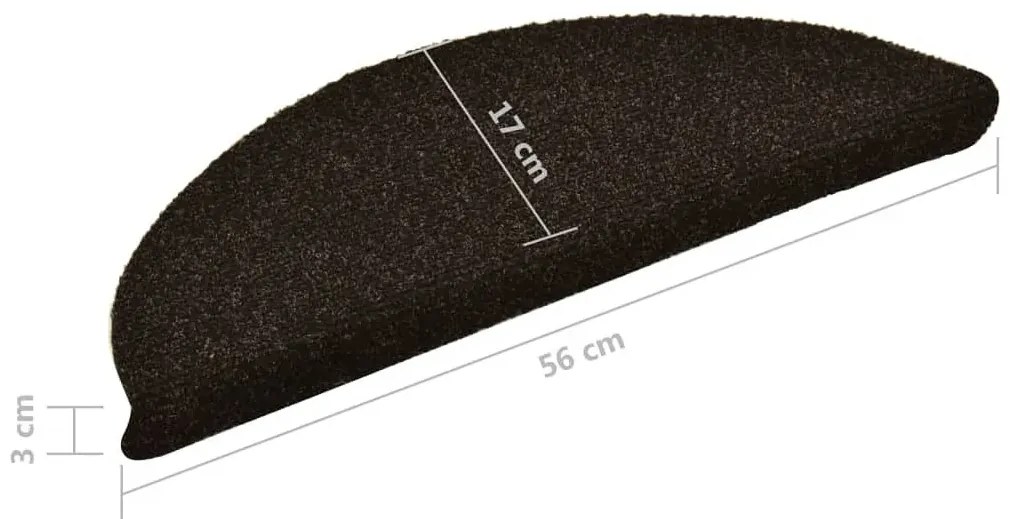 Ciemnobrązowy zestaw 5 nakładek na schody T1-F50