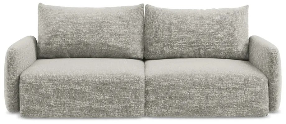 Jasnoszara rozkładana/ze schowkiem sofa 238 cm Kalena – Makamii