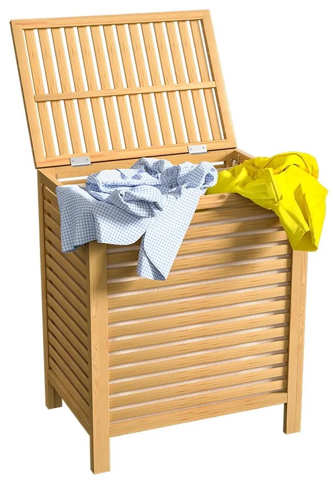 Kosz na bieliznę ISLA, 62 l, naturalny brąz Casaria