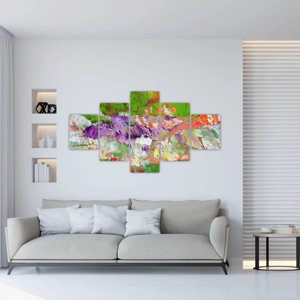 Obraz abstrakcji - malarstwo (125x70 cm)
