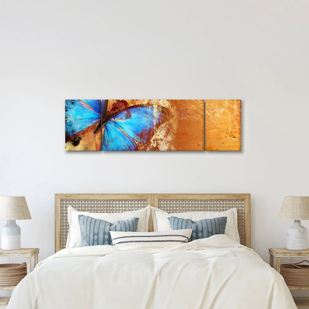 Obraz - Niebieski motyl (170x50 cm)
