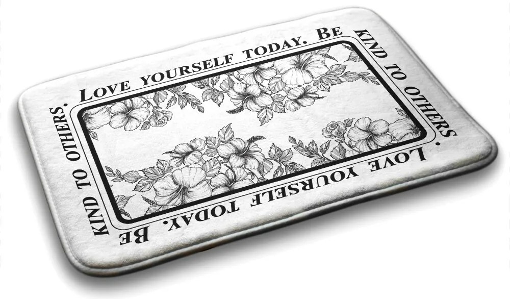 Dywanik łazienkowy antypoślizgowy Dywanik łazienkowy antypoślizgowy Kwiaty