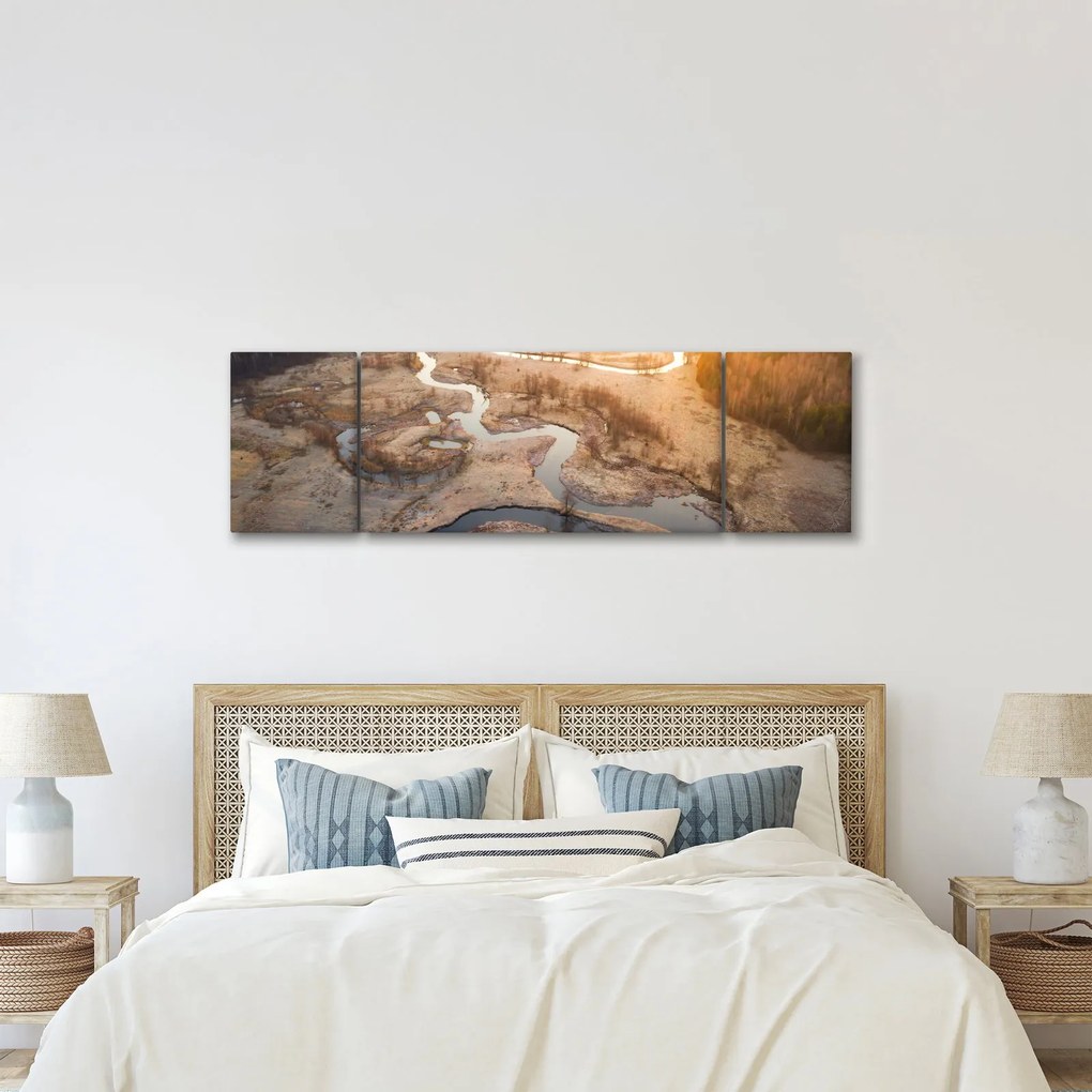 Obraz - Świt nad meandrami (170x50 cm)