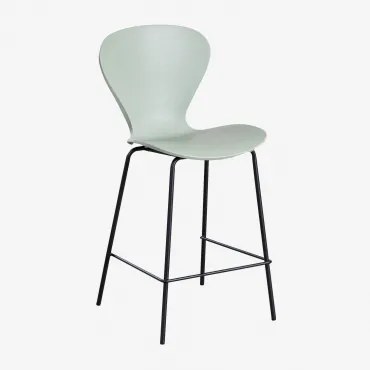 Zestaw 2 Wysokich Stołków Uit Czarny & ↑65 Cm & Polipropylen Celadon - Sklum