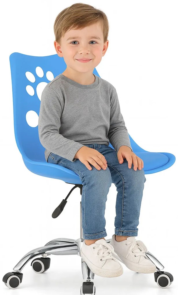 Zdrowe niebieskie do biurka krzesło dla dziecka do nauki T4-A74