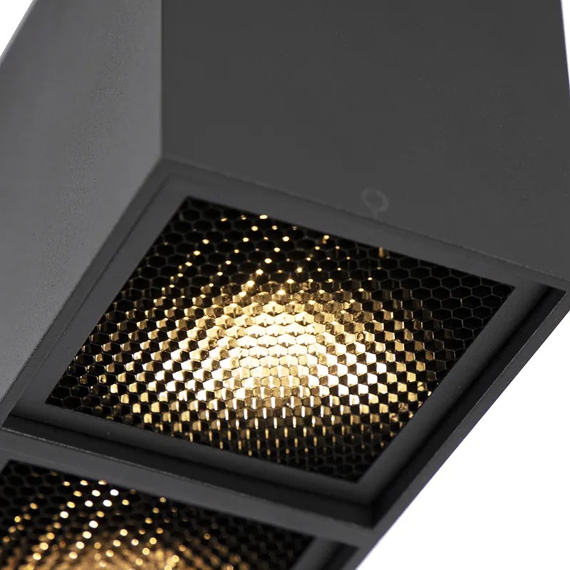 Designerski reflektor czarny 2-światłowy - Qubo HoneyDesignerski Oswietlenie wewnetrzne