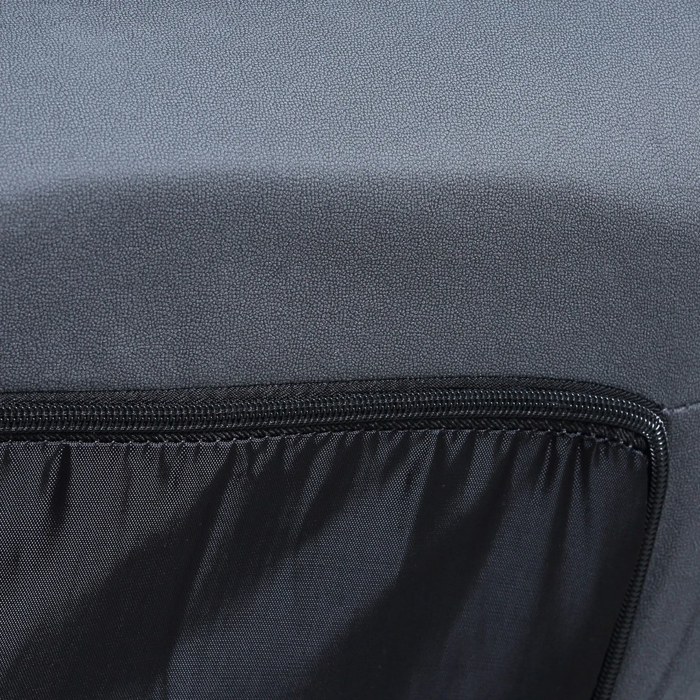 HOMCOM Fotel, kręcące siedzisko, regulowane oparcie, miękka tapicerka, oddychające pokrycie, Dunkelgrau, 62 x 70 x 95cm