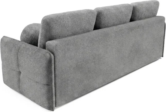 Sofa PURE Rozkładana Dwuosobowa Ciemnoszara Boucle Japandi