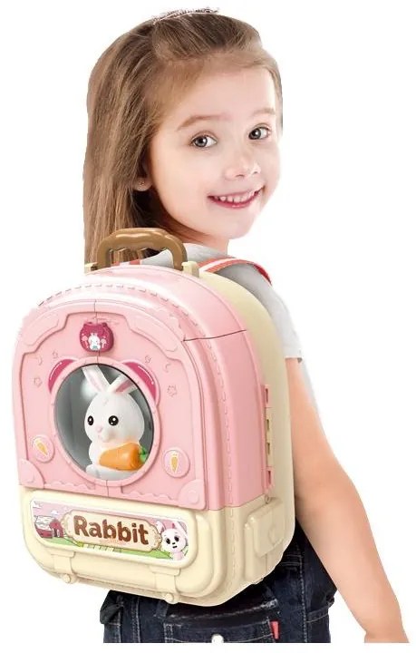 Woopie królik w plecaku 3w1 farma domek ogródek
