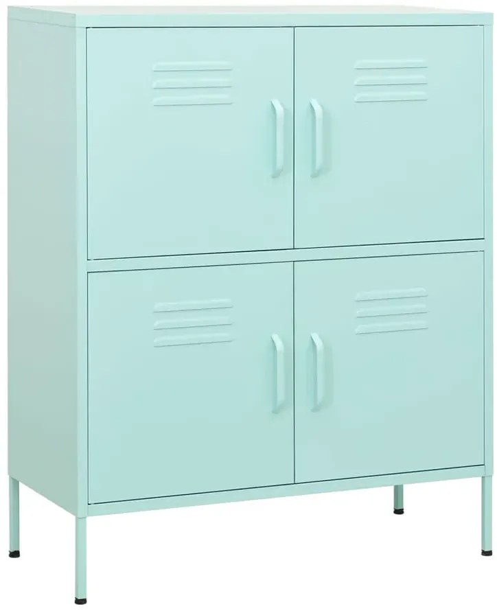 Miętowa stalowa szafka zamykana do garażu P3-A92