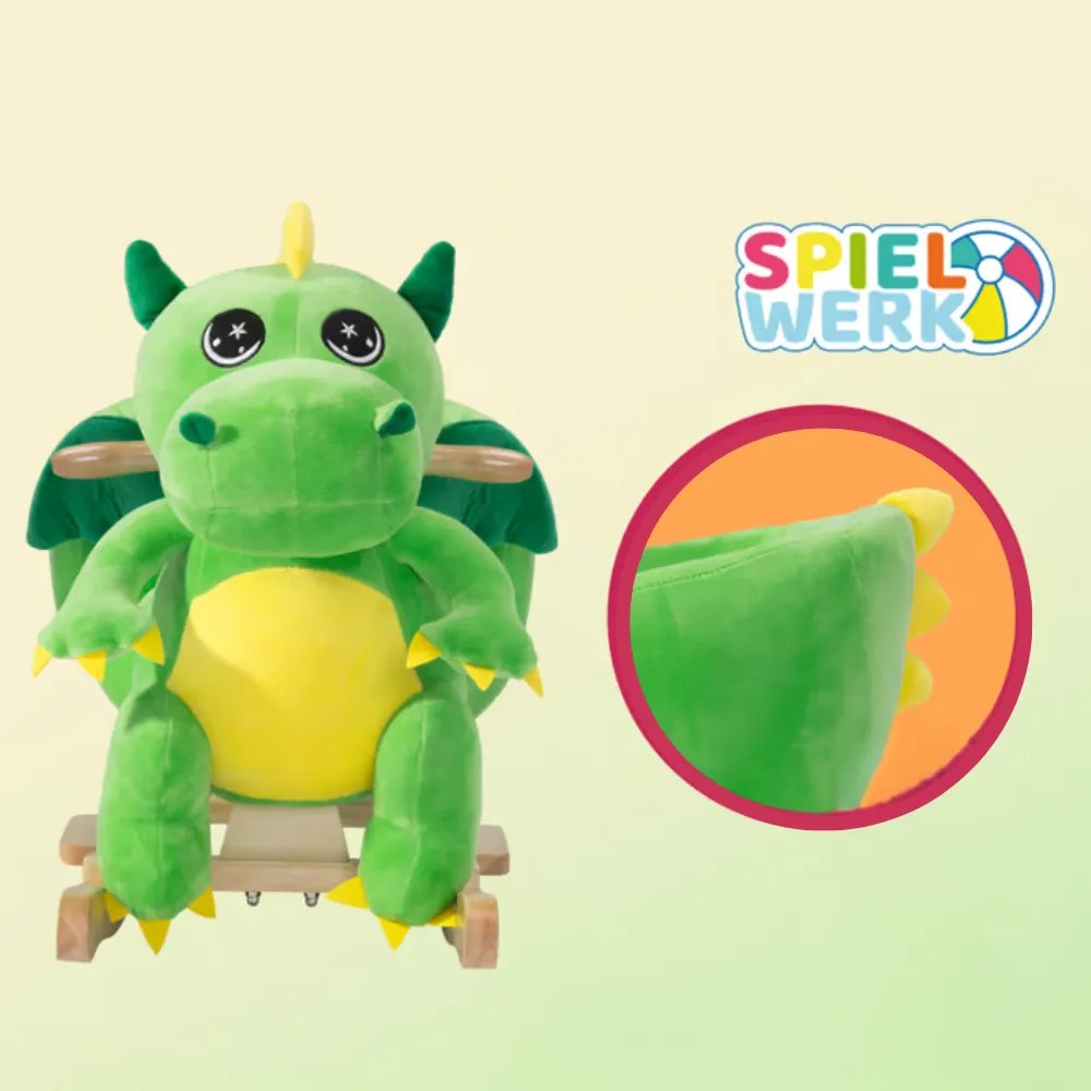 Smok na biegunach DINO z pasem bezpieczeństwa, zielona Spielwerk