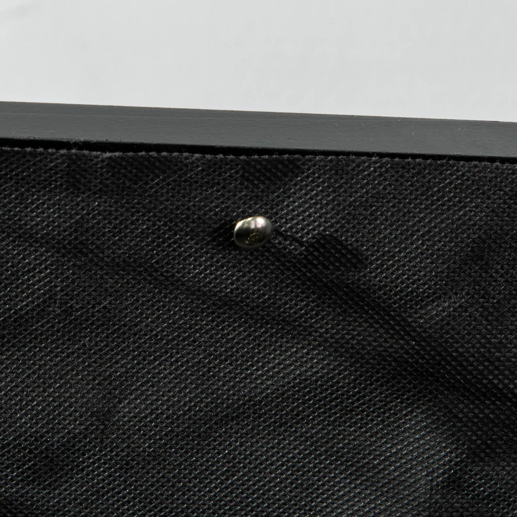 Outsunny Donica wysoka drewniana na kółkach odporna na warunki atmosferyczne czarna 89x48x47 cm | Aosom PL