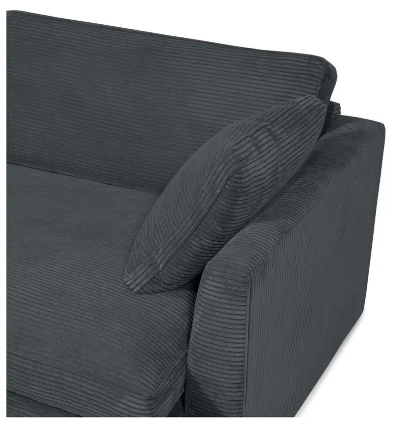 Szara sztruksowa sofa 132 cm Mobby – Scandic