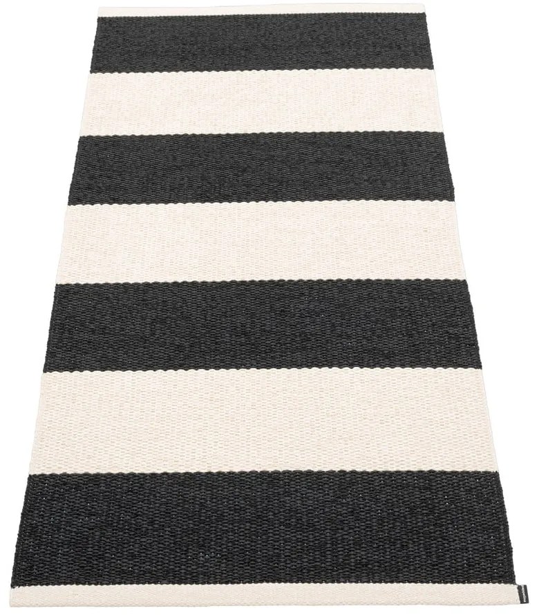 Czarno-biały chodnik odpowiedni na zewnątrz 70x150 cm Bob Black Vanilla – Pappelina