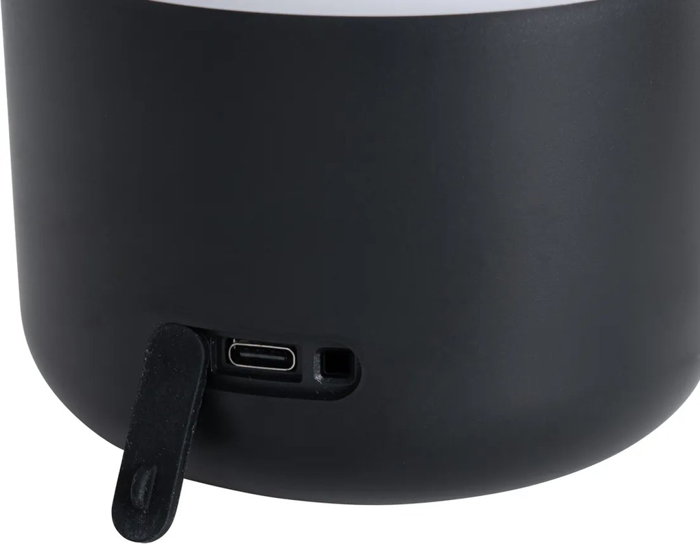 Ogrodowa lampa stołowa czarna i biała z akumulatorem LED IP44 - Haard