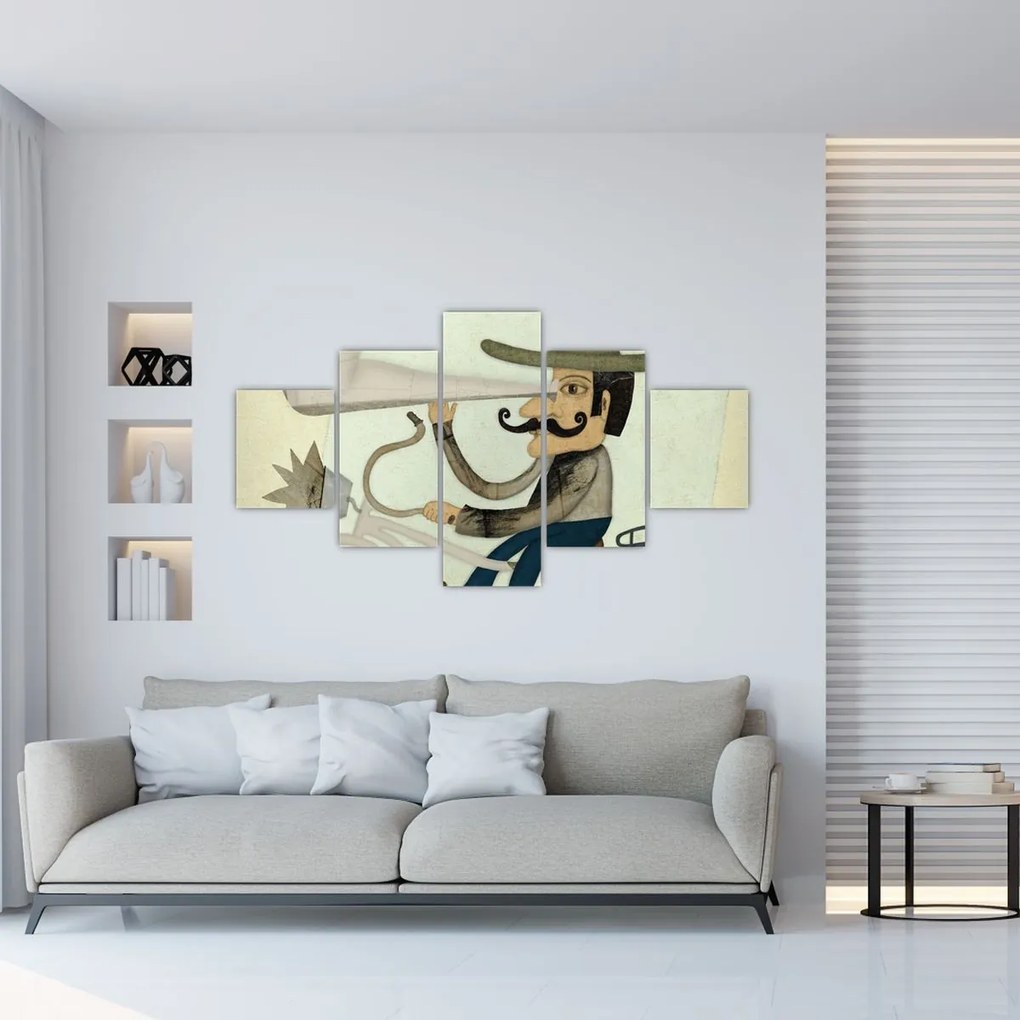Obraz - Astronom na rowerze (125x70 cm)
