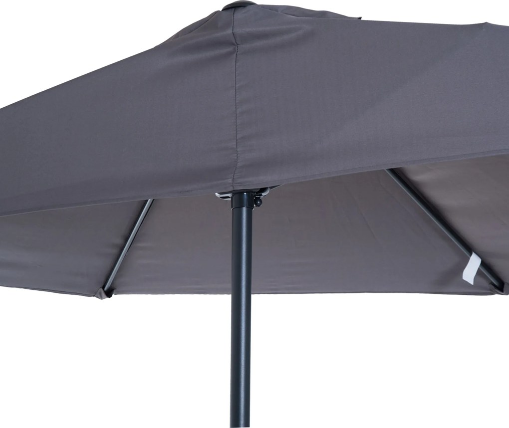 Parasol ogrodowy aluminiowy z korbką półkolisty outsunny