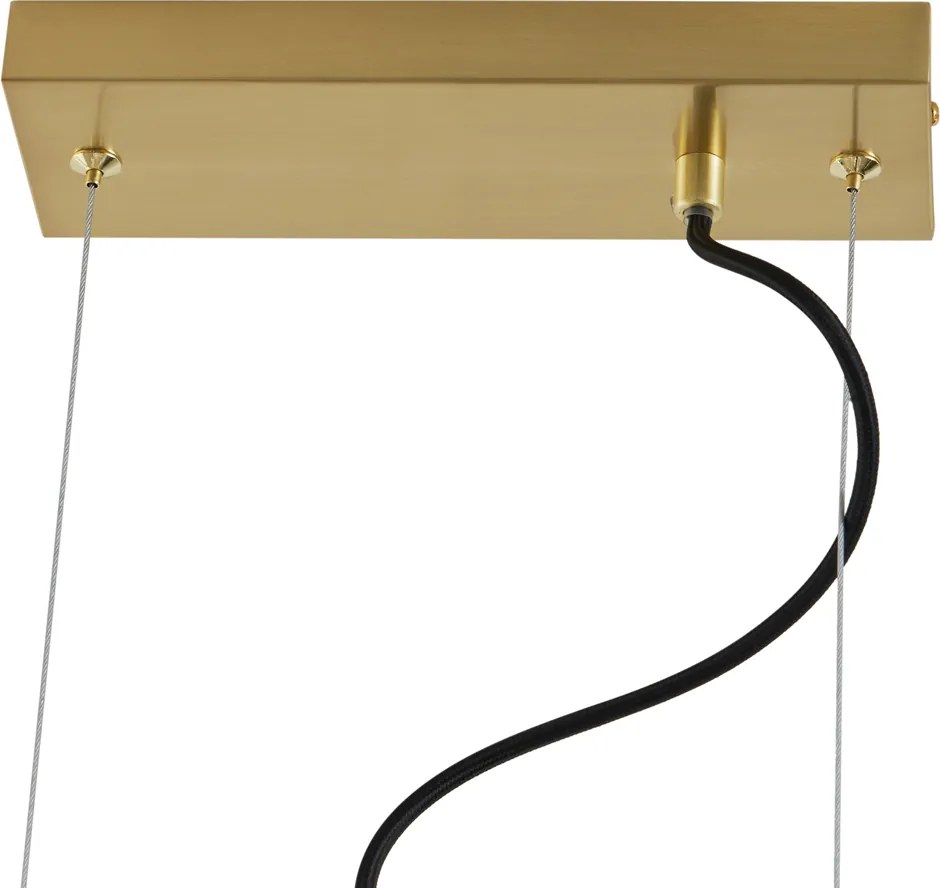 Designerska lampa wisząca złota z tęczowym szkłem 8-punktowa - Uvas