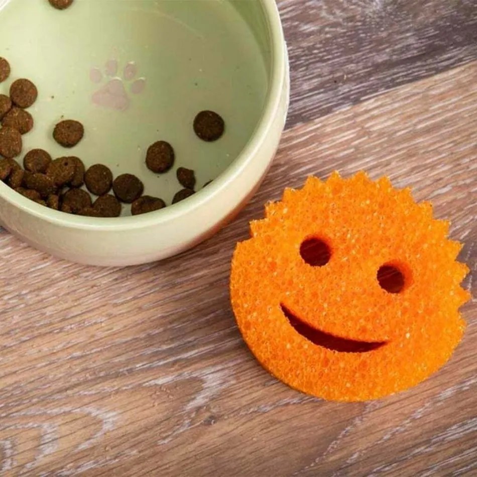 Pojedyncze opakowania gąbek Scrub Daddy,pomarańczowe