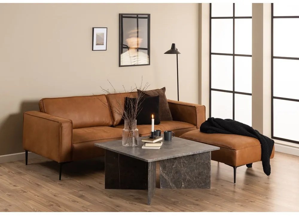Czarny marmurowy stolik 90x90 cm Vega – Actona