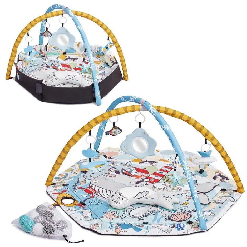 KINDERKRAFT - Kocyk dziecięcy do zabawy SMARTPLAY Sea