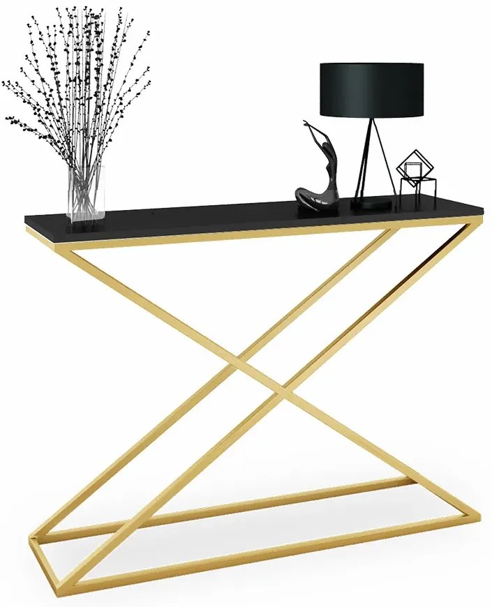 Konsola glamour złoty + czarny P9-C00