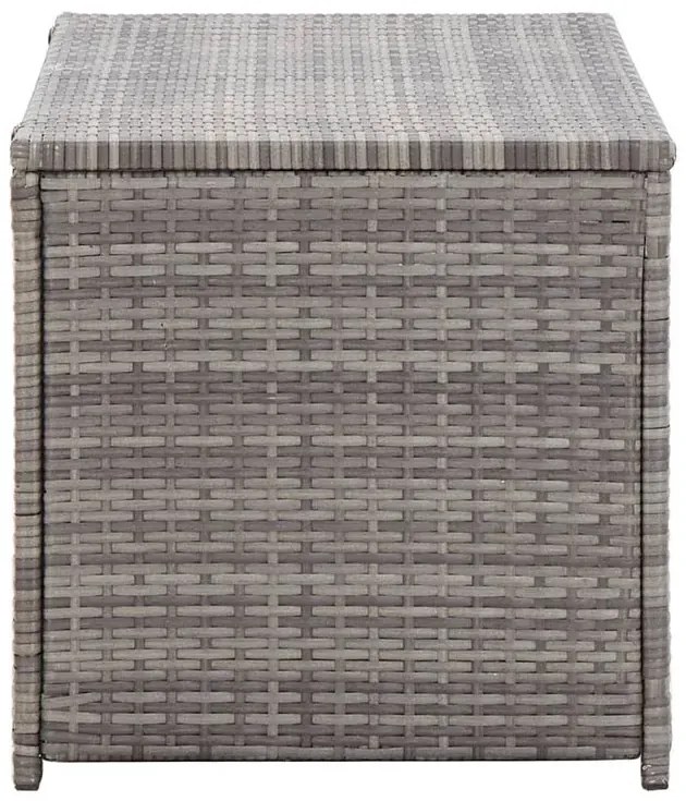 Szara rattanowa skrzynia do ogrodu T3-N25