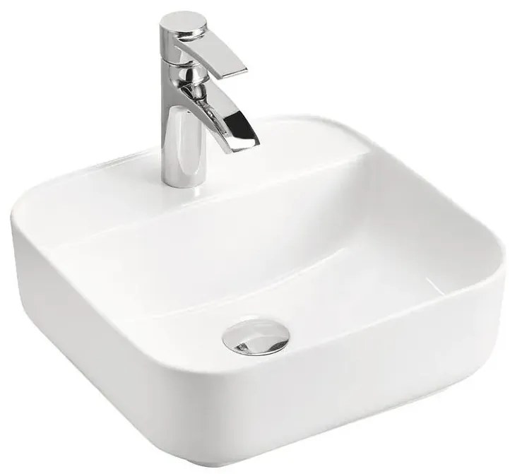 Biała ceramiczna umywalka nablatowa - Ravis 3X