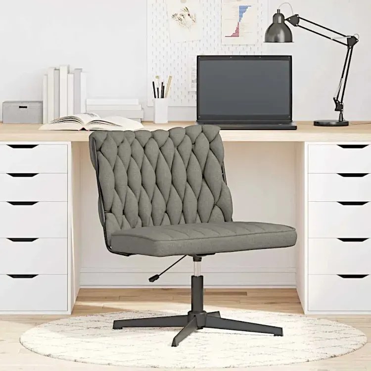Fotel do biurka glamour jasnoszary S3-E39