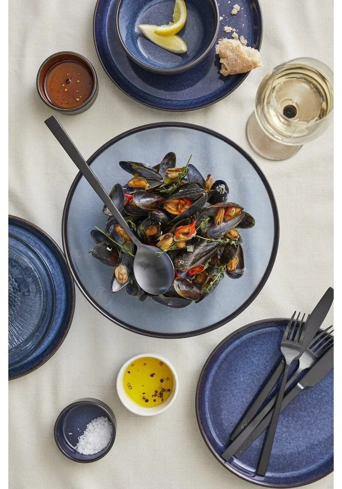 Czarno-niebieska kamionkowa miska 600 ml Gastro Dark Blue/Black – Bitz