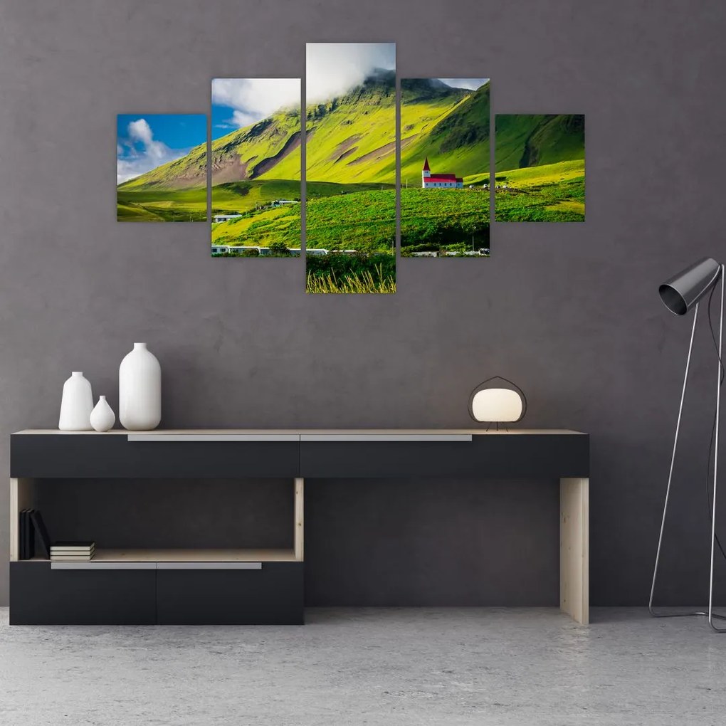 Obraz górskiego krajobrazu (125x70 cm)