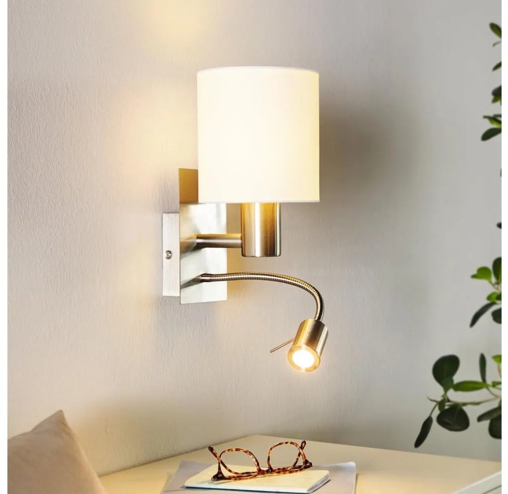 Eglo 96477 - LED elastyczne oświetlenie PASTERI 1xE27/40W+LED/3,8W białe