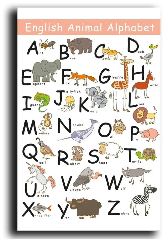 Obrazek dziecięcy 45x70 cm Alphabet – Wallity