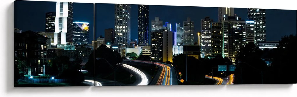 Obraz nocnej metropolii (170x50 cm)