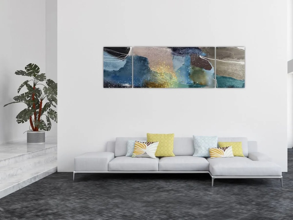 Obraz - Akwarelowa abstrakcja (170x50 cm)