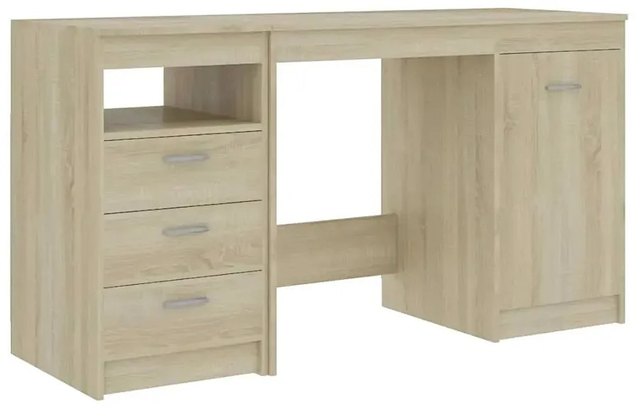 Funkcjonalne biurko w kolorze dąb sonoma - M005
