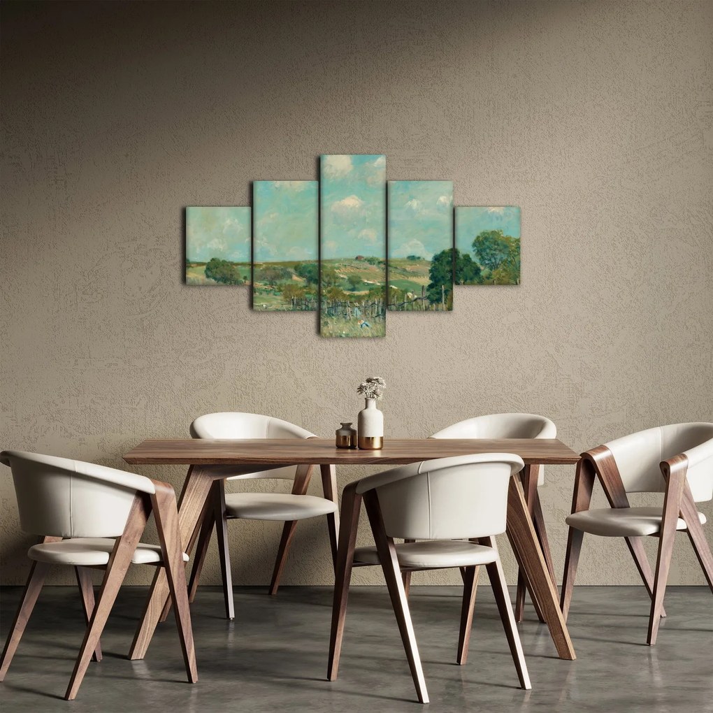 Obraz - Alfred Sisley, Meadow, reprodukcje (125x70 cm)