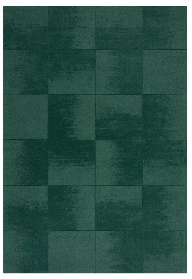 Morski wełniany dywan tkany ręcznie 120x170 cm Demi Check Ombre – Flair Rugs