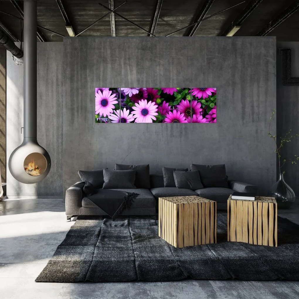 Obraz - Kwiaty (170x50 cm)