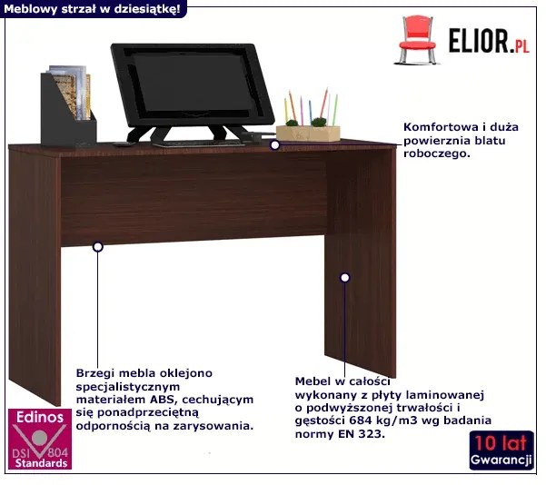 Biurko do nauki i pracy wenge E1-K55