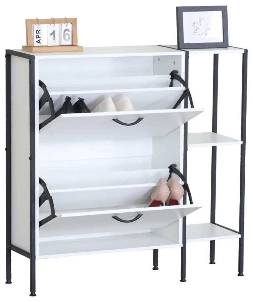 Szafka na buty SOVIO, 2 półki, biały