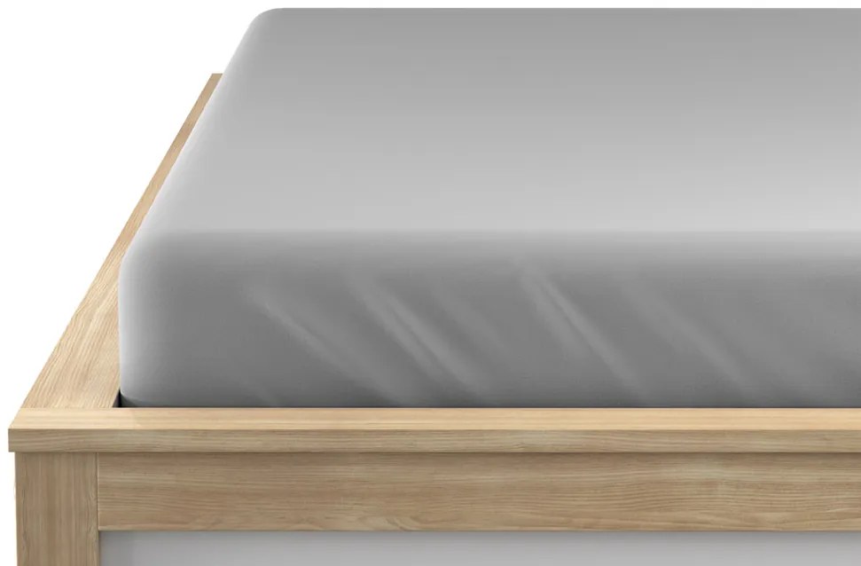 PrzytulneMieszkanie.pl Prześcieradło jersey EXCLUSIVE jasnoszare 90 x 200 cm
