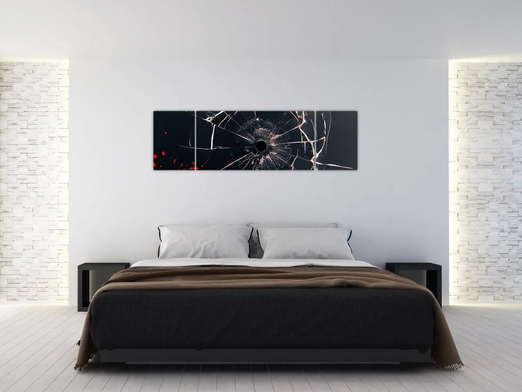 Abstrakcyjny obraz - potłuczone szkło (170x50 cm)