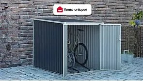 Wiata rowerowa NIKI ze stali galwanizowanej w kolorze szarym – 2,81 m²