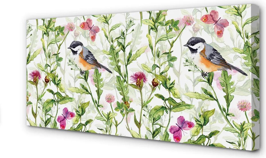 Duży obraz na płótnie Malarski Ptak w Trawie