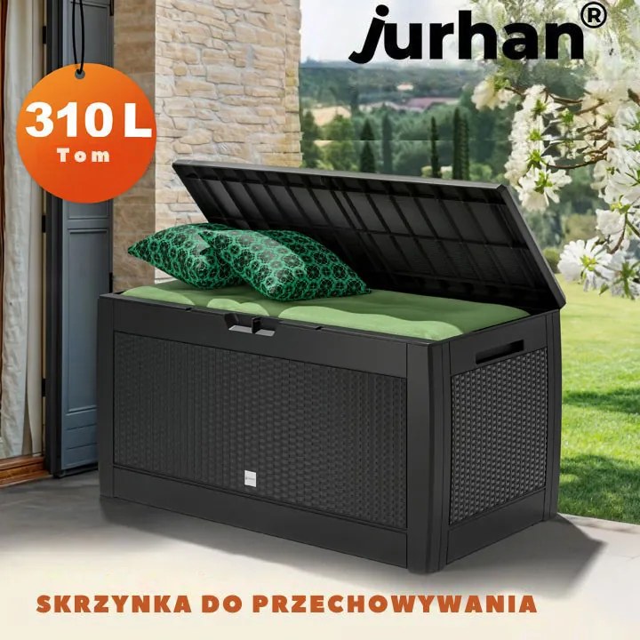 Skrzynia do przechowywania RATO, 310L, 119x48x60cm, antracytowa Prosperplast